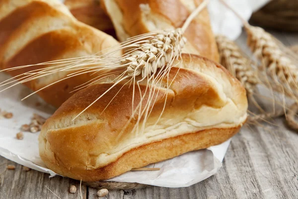 Freshly baked bread buns — Stock Photo, Image