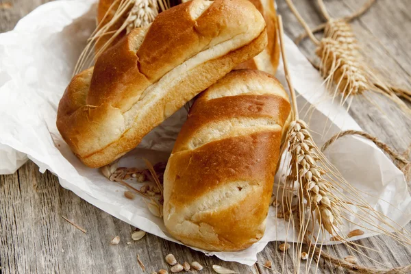 Fresh baked bread buns — Stock Photo, Image