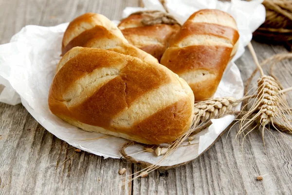 Freshly baked bread buns — Stock Photo, Image