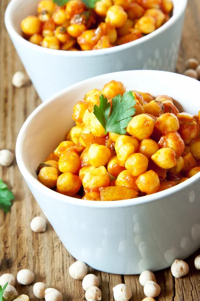 Chickpeas Curry with Parsley — Stock Photo, Image