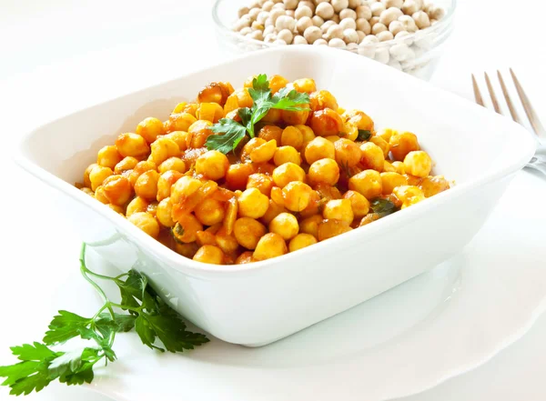 Chickpeas Stew with Parsley — Stok Foto