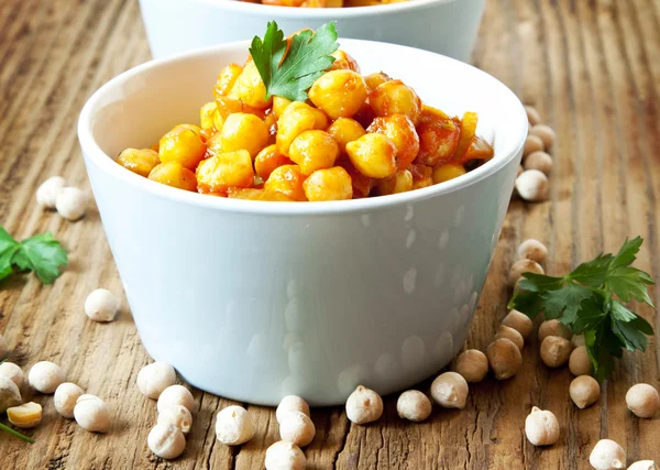 Chickpeas Curry with Parsley — Stock Photo, Image