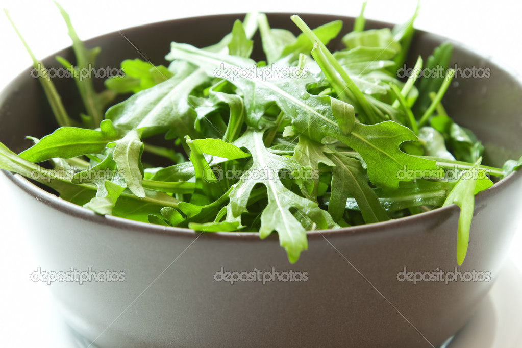 Fresh Arugula Salad in a Bowl