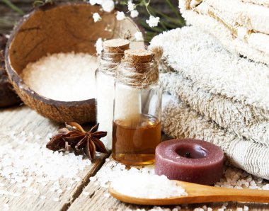 uçucu yağlar spa setting.aromatherapy kapatma