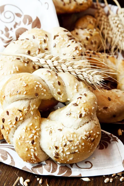 Bagels with Seeds — Stock Photo, Image