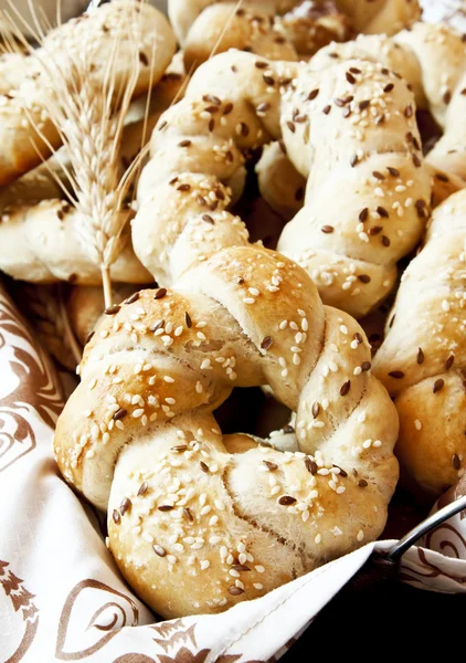 Bagels with Seeds — Stock Photo, Image