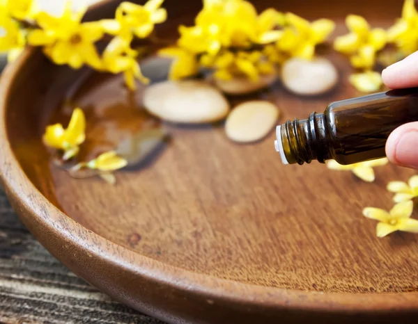 Óleos Essenciais Aromaterapia Flor Essência — Fotografia de Stock