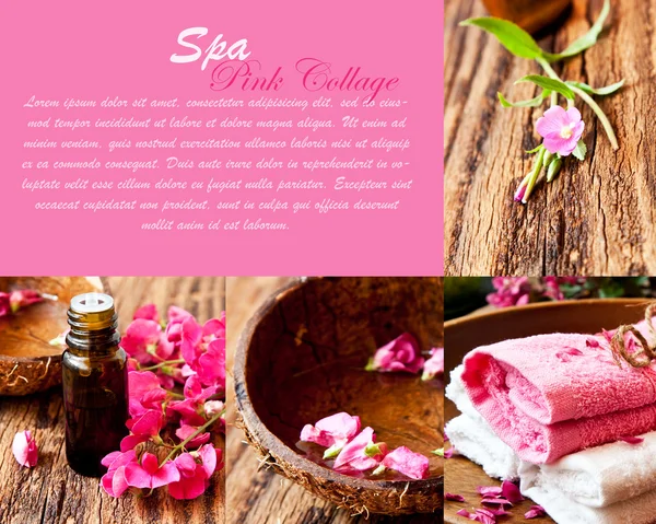 Pink Spa Collage — Stock Photo, Image