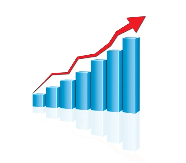Növekvő grafikon — Stock Vector