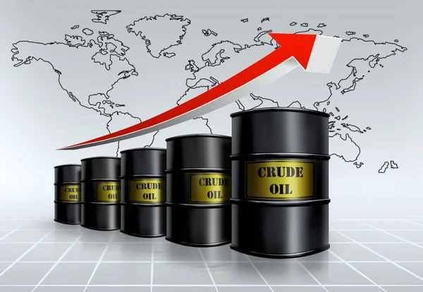 Рост сырой нефти — стоковое фото