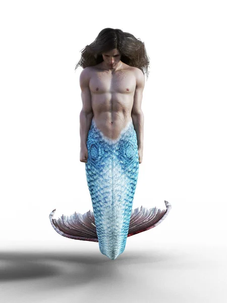 Merman Levantando Para Fora Dos Braços Água Ilustração — Fotografia de Stock