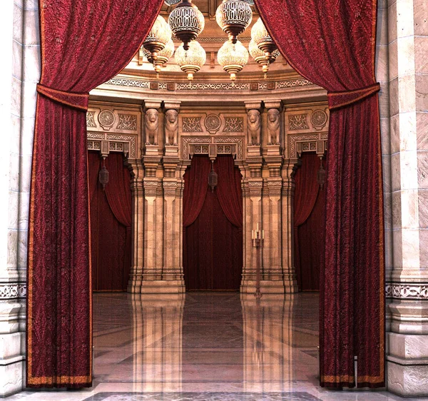 Elegant Ballroom Interior Illustration — Stockfoto