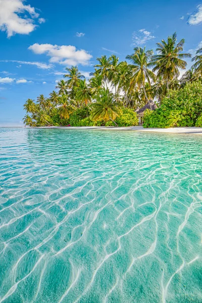 Beste Sommer Strandlandschaft Ruhige Tropische Insel Paradiesische Küste Lagune Horizont — Stockfoto