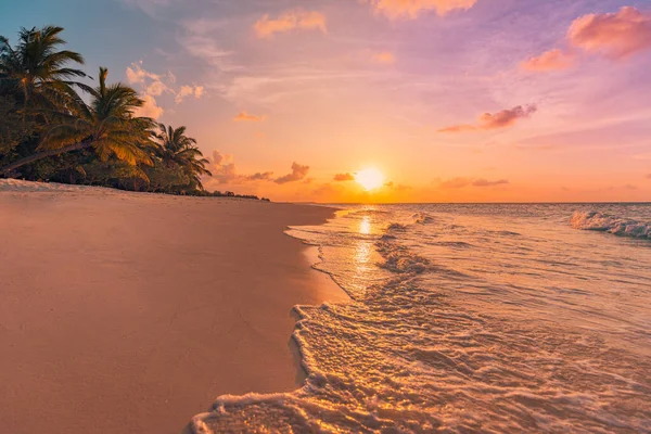 Paisaje Marino Atardecer Colorido Amanecer Playa Del Océano Hermoso Paisaje — Foto de Stock