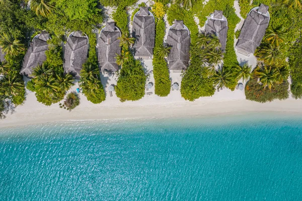 Schöne Tropische Insel Mit Ferienhäusern Strand — Stockfoto