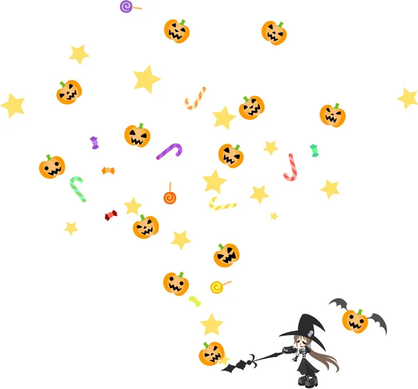 Una magia de Halloween — Vector de stock