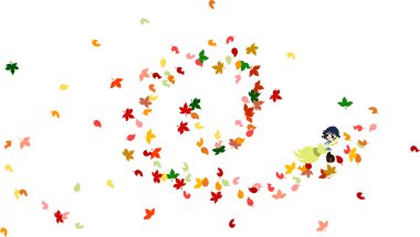 Dancing autumn leaves
