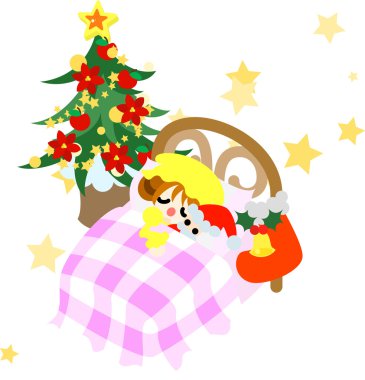 Rüyada Noel Baba için bekliyor.