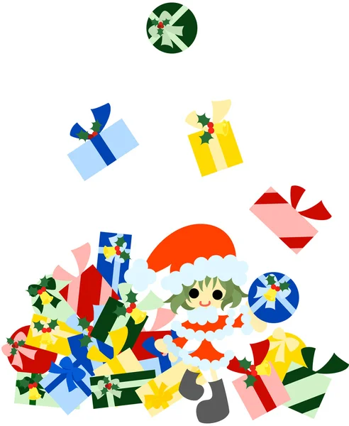 Tantos regalos de Navidad — Vector de stock