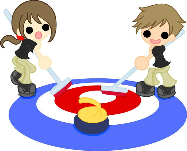 Curling — Stockový vektor