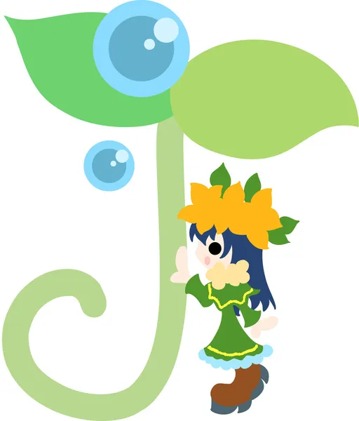 Fairy of the young leave — Stock Vector