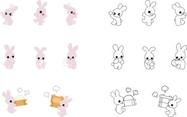 sevimli tavşanlar simgeleri