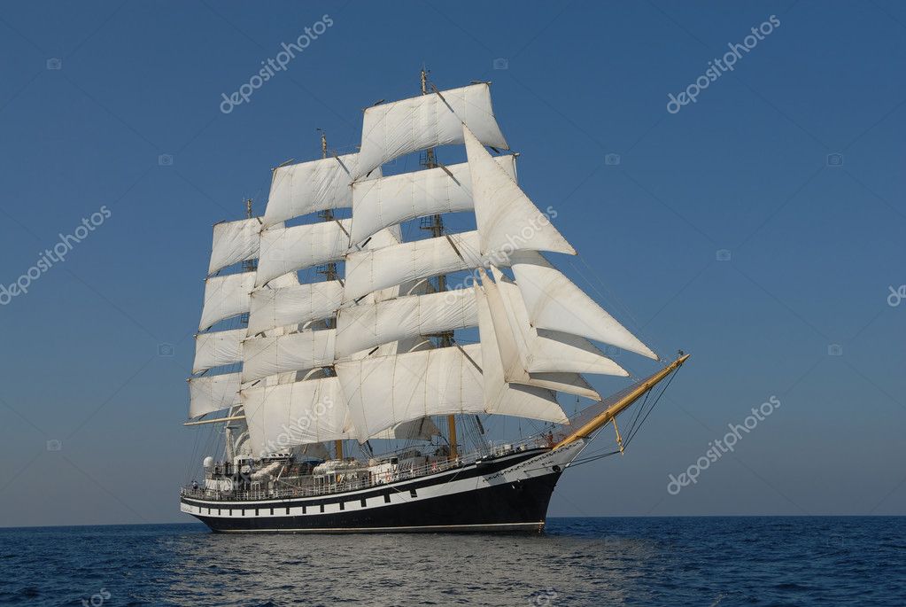 Sailing ship under full sail Stock Photo by ©alvov1 18281823