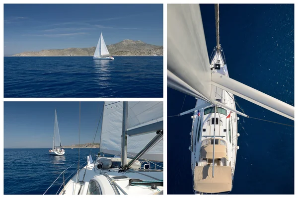 Yachting. Vela romantica Immagine Stock