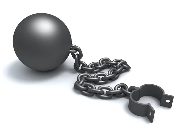 Ball and chain — Stock Photo, Image