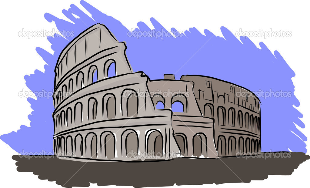 Colosseum vector sketch