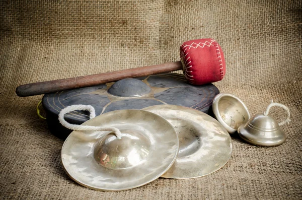 Uppsättning av thailändska cymbal — Stockfoto