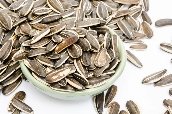 Ceramic Bowl with Sunflower seed — Stock Photo, Image