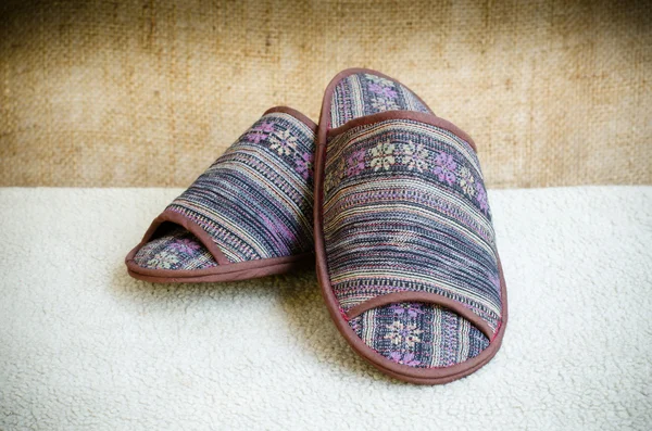 Thaise weefsels slippers — Stockfoto