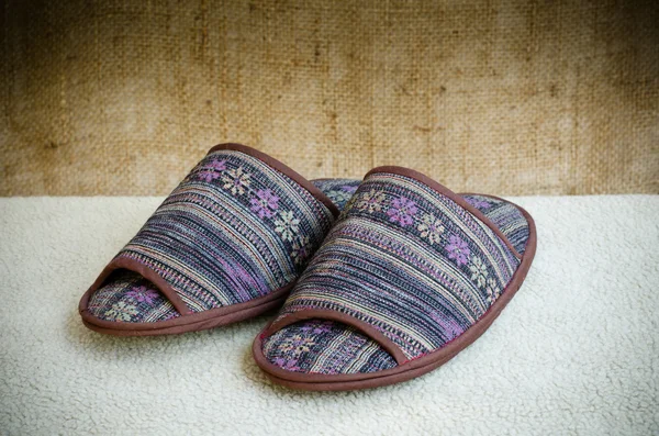 Thaise weefsels slippers — Stockfoto