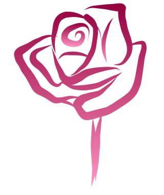 Gül vektör serbest el çizimi