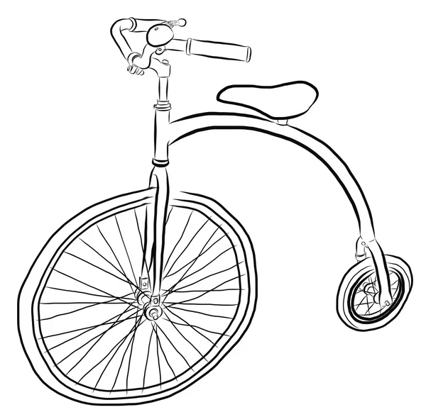 Boceto de mano libre de bicicleta Vector — Vector de stock
