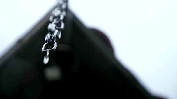 Water Dripping Chain Storm — Video Stock