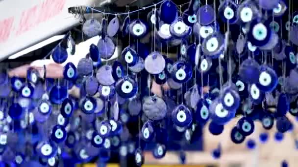 Nazar Amulet Shape Stylized Eye Believed Offer Protection Evil Eye — Vídeos de Stock