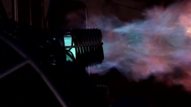 night burner ignition tests for the balloon before take-off