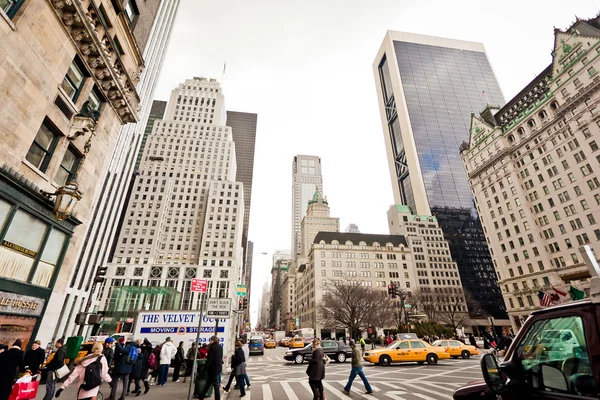 Central Park und Plaza Hotel ib New York City — Stockfoto