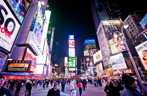 Noc placu times square, Nowy Jork. — Zdjęcie stockowe