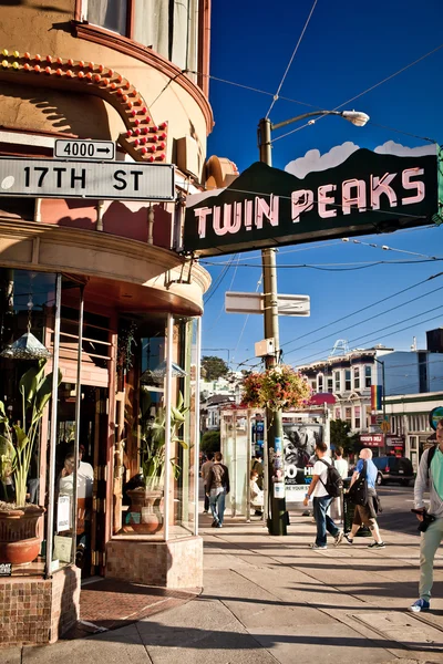 Твин Пикс в Сан-Франциско — стоковое фото