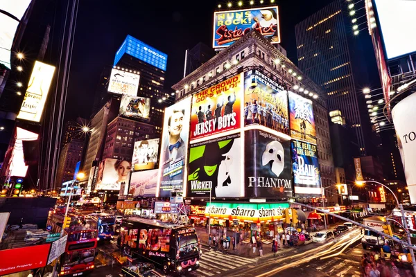Times square z teatrów na Broadwayu — Zdjęcie stockowe