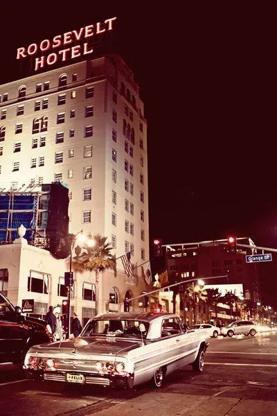 Facade of famous historic Roosevelt Hotel — Stock Photo, Image