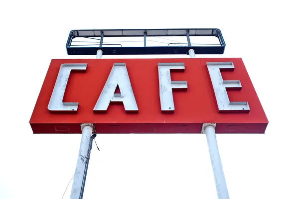 Cafe segno lungo la storica Route 66 in Texas — Foto Stock