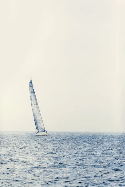 Barche a vela con vele bianche — Foto Stock