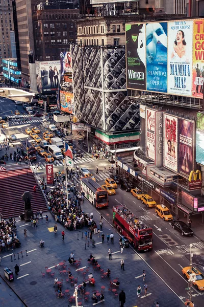 Letecký pohled na náměstí times square — Stock fotografie