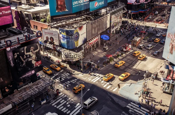 Letecký pohled na náměstí times square — Stock fotografie