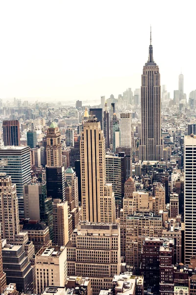 Vista aérea del horizonte de Manhattan — Foto de Stock