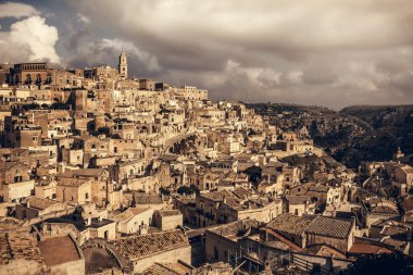 Ancient city Matera in Italy clipart